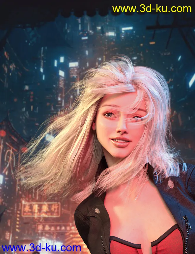 FE Young Girl Hair Vol 1 for Genesis 8 and 8.1 Females模型的图片2