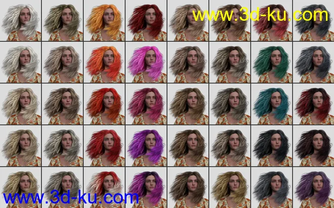 FE Young Girl Hair Vol 1 for Genesis 8 and 8.1 Females模型的图片8