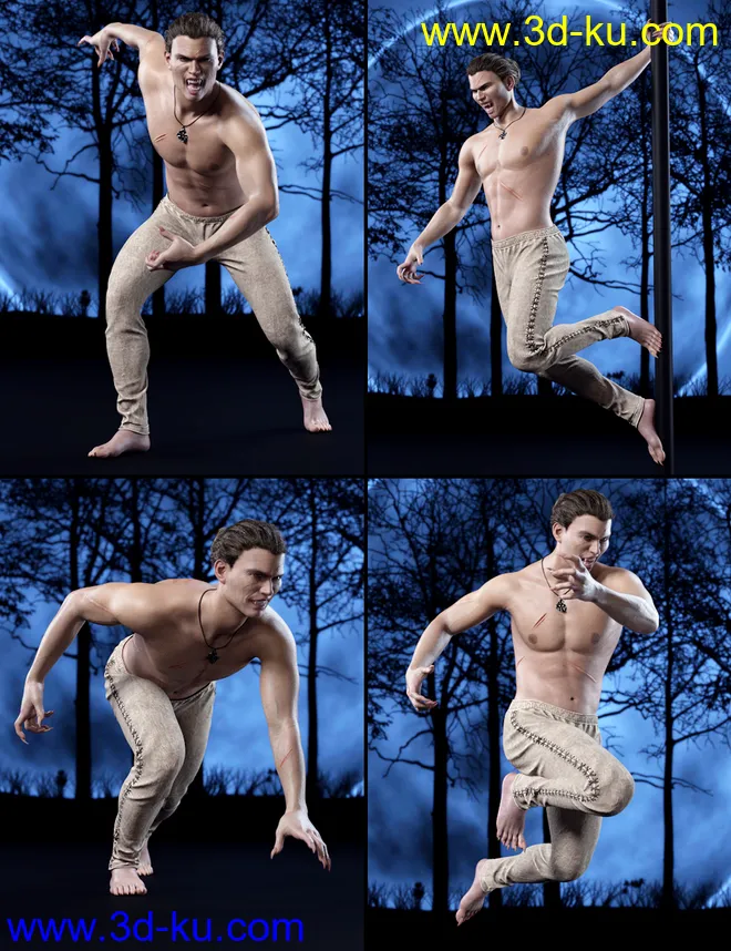 Ferocious Poses for Genesis 8 Male(s) and Female(s)模型的图片3