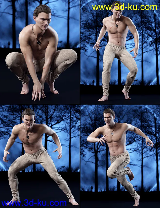 Ferocious Poses for Genesis 8 Male(s) and Female(s)模型的图片4