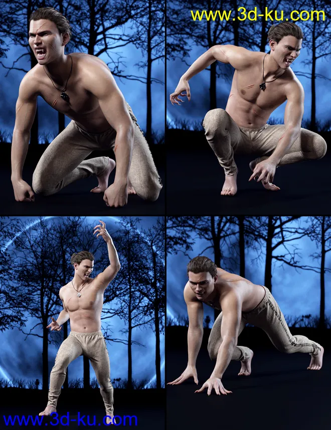 Ferocious Poses for Genesis 8 Male(s) and Female(s)模型的图片5