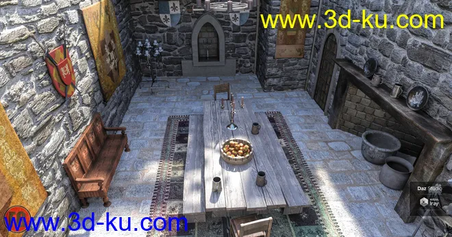 FG Medieval Dining Hall模型的图片2