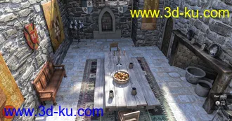3D打印模型FG Medieval Dining Hall的图片