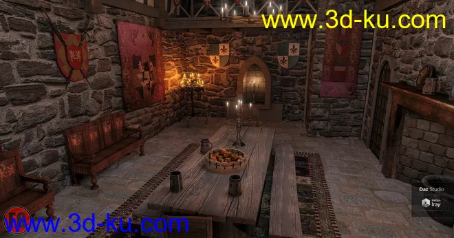 FG Medieval Dining Hall模型的图片4