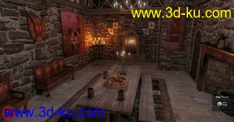 3D打印模型FG Medieval Dining Hall的图片
