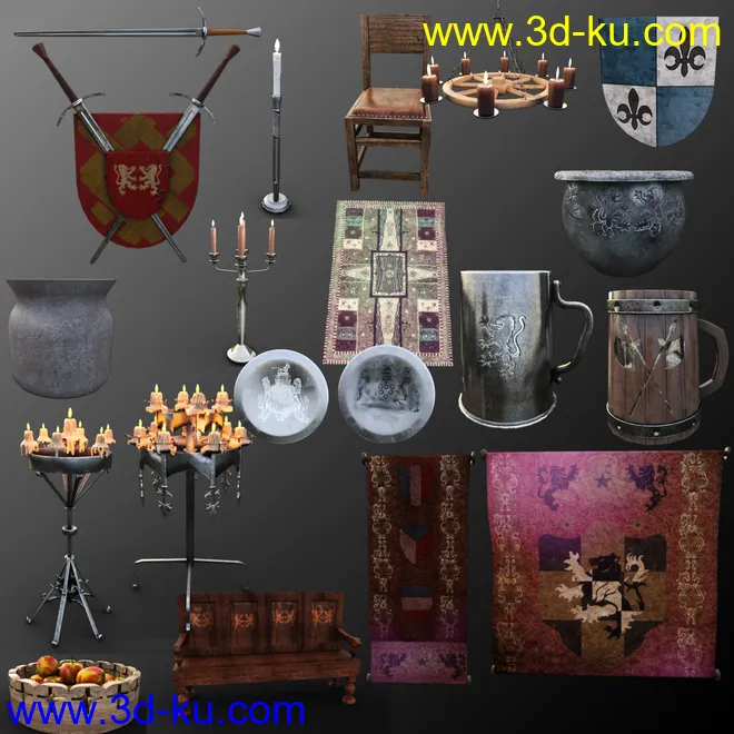 FG Medieval Dining Hall模型的图片8