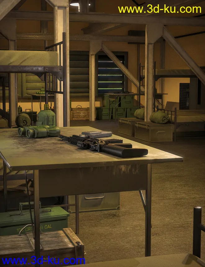 FG Military Barracks模型的图片1