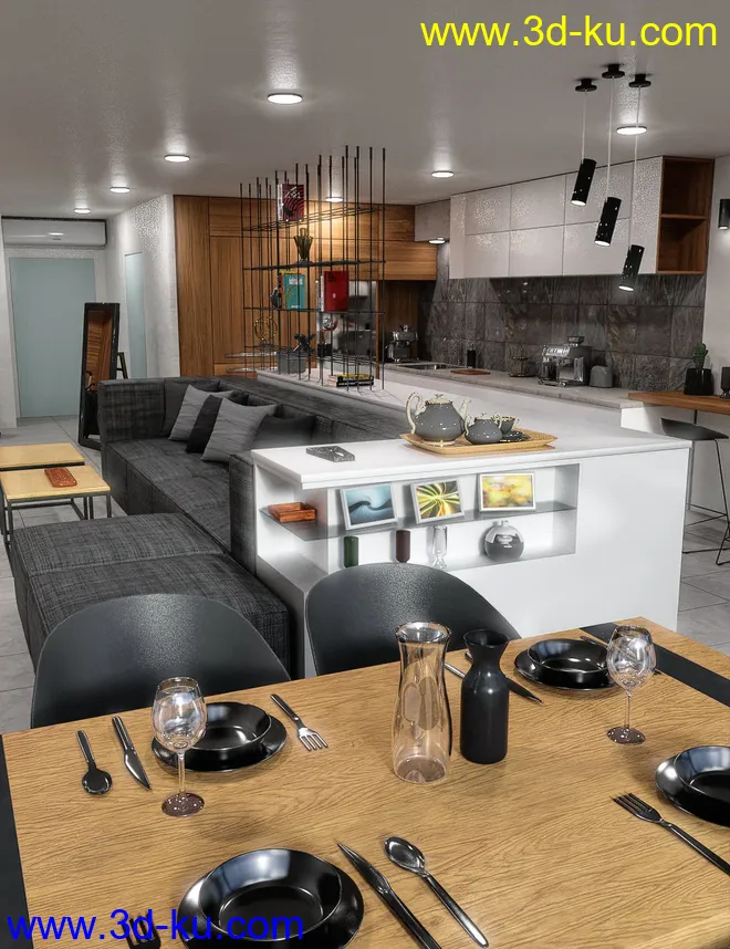 FG Modern Apartment模型的图片1