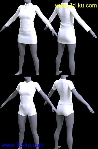 3D打印模型FG School Uniforms for Genesis 8 Female(s)的图片
