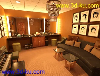 3D打印模型FG Talk Show Set and Dressing Room的图片