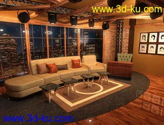 3D打印模型FG Talk Show Set and Dressing Room的图片