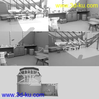 3D打印模型FG Talk Show Set and Dressing Room的图片