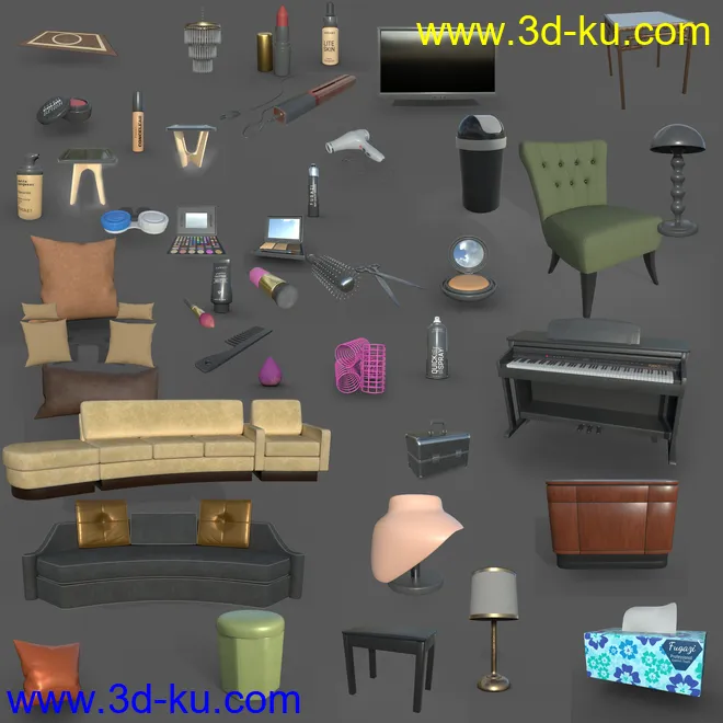 FG Talk Show Set and Dressing Room模型的图片6