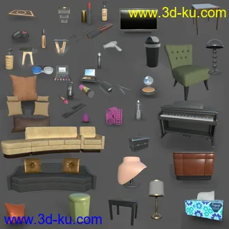 3D打印模型FG Talk Show Set and Dressing Room的图片