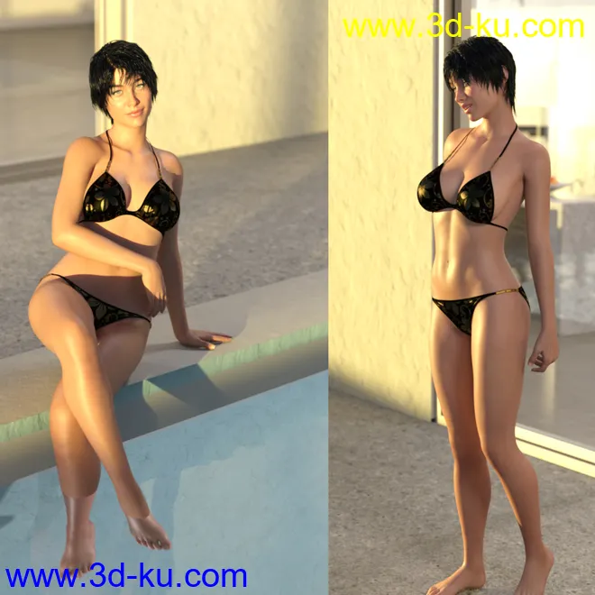 FGMS Poses and Expressions for Genesis 8 Female模型的图片1