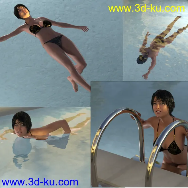 FGMS Poses and Expressions for Genesis 8 Female模型的图片2