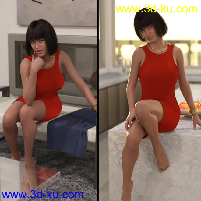 FGMS Poses and Expressions for Genesis 8 Female模型的图片3