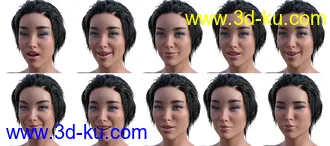 3D打印模型FGMS Poses and Expressions for Genesis 8 Female的图片