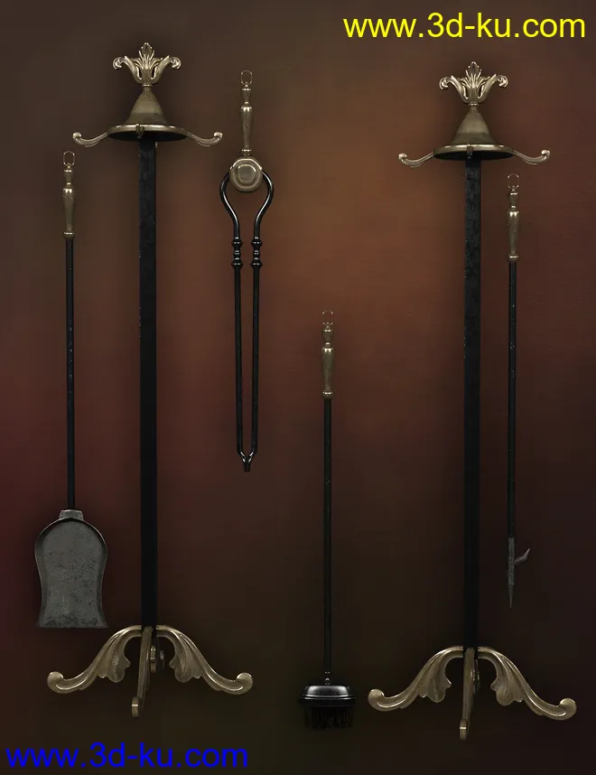 Fireplace Accessories Iray模型的图片2