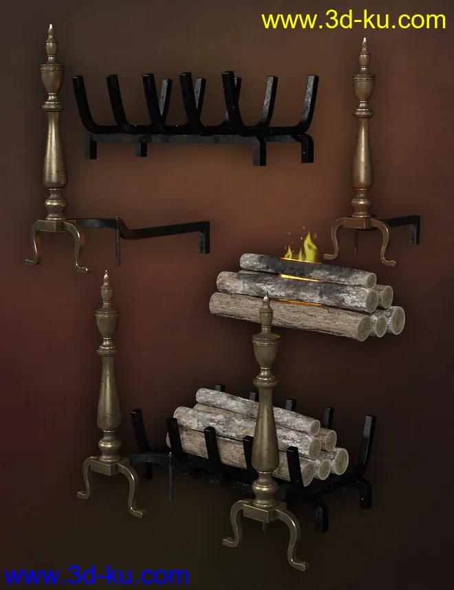 Fireplace Accessories Iray模型的图片4