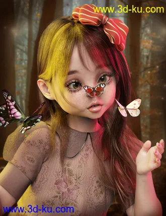 3D打印模型Flitterbye Butterfly and Poses for Genesis 8 Female的图片