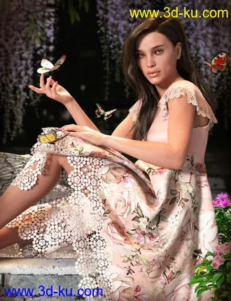 3D打印模型Flitterbye Butterfly and Poses for Genesis 8 Female的图片