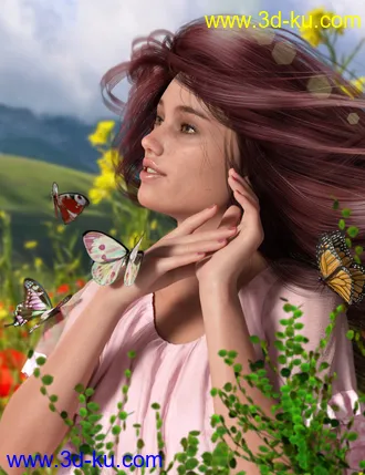 3D打印模型Flitterbye Butterfly and Poses for Genesis 8 Female的图片