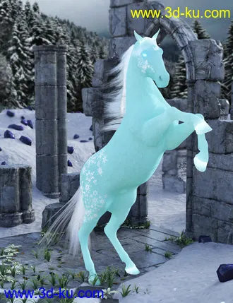 3D打印模型Flor De Hielo for DAZ Horse 2的图片