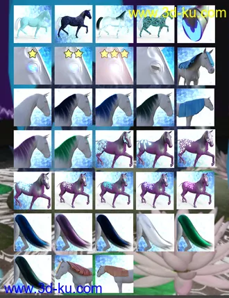 3D打印模型Flor De Hielo for DAZ Horse 2的图片