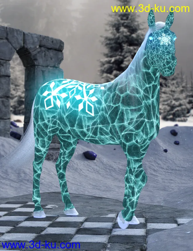 Flor De Hielo for DAZ Horse 2模型的图片3