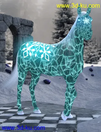 3D打印模型Flor De Hielo for DAZ Horse 2的图片
