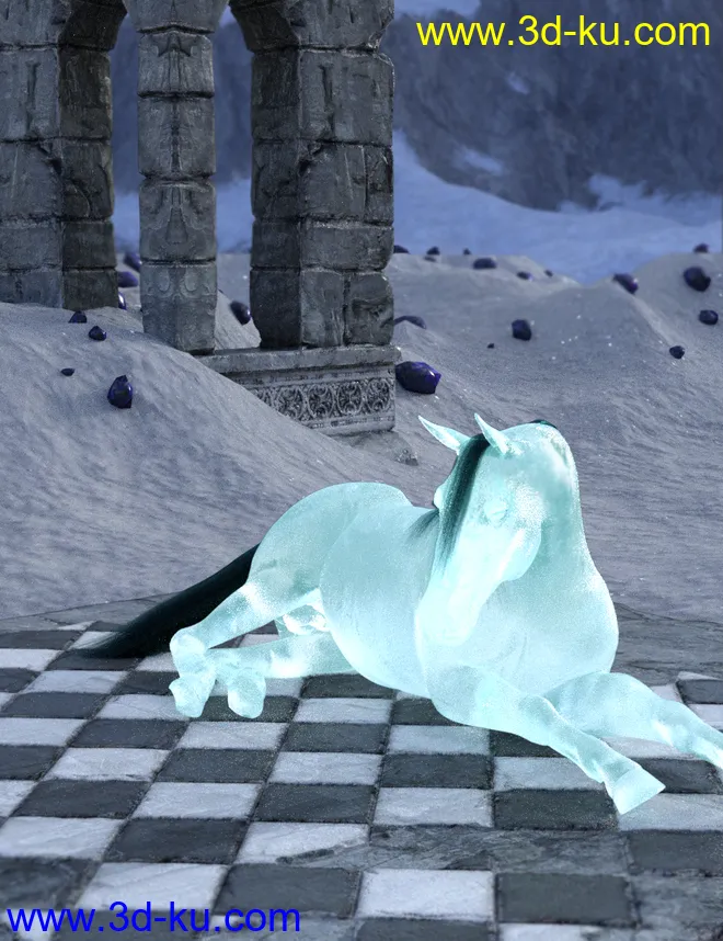 Flor De Hielo for DAZ Horse 2模型的图片4