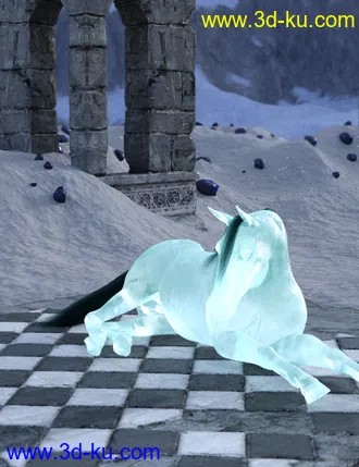 3D打印模型Flor De Hielo for DAZ Horse 2的图片