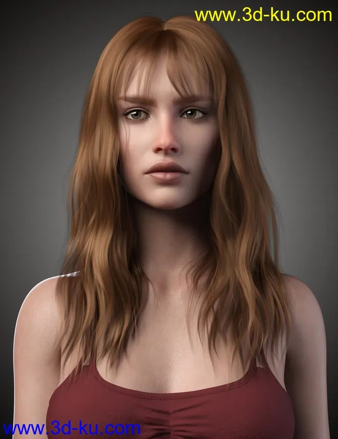 Flora Hair For Genesis 8 and 8.1 Female模型的图片1