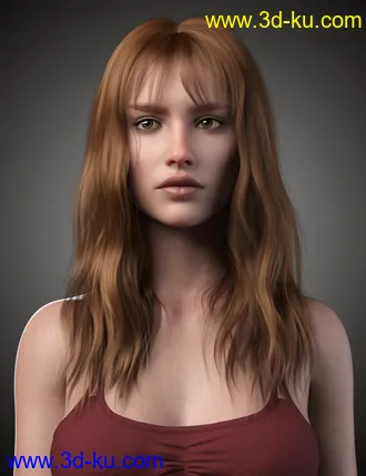 3D打印模型Flora Hair For Genesis 8 and 8.1 Female的图片