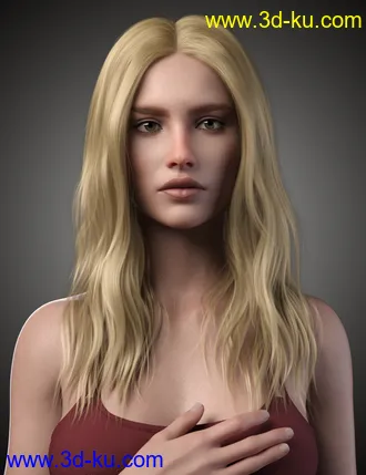 3D打印模型Flora Hair For Genesis 8 and 8.1 Female的图片