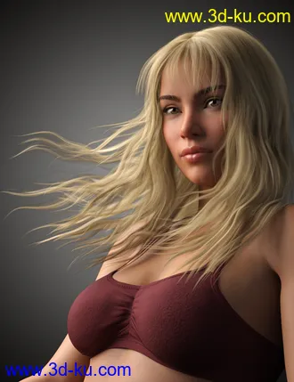 3D打印模型Flora Hair For Genesis 8 and 8.1 Female的图片