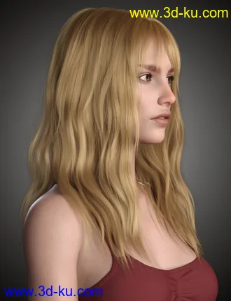 3D打印模型Flora Hair For Genesis 8 and 8.1 Female的图片