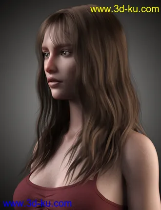 3D打印模型Flora Hair For Genesis 8 and 8.1 Female的图片