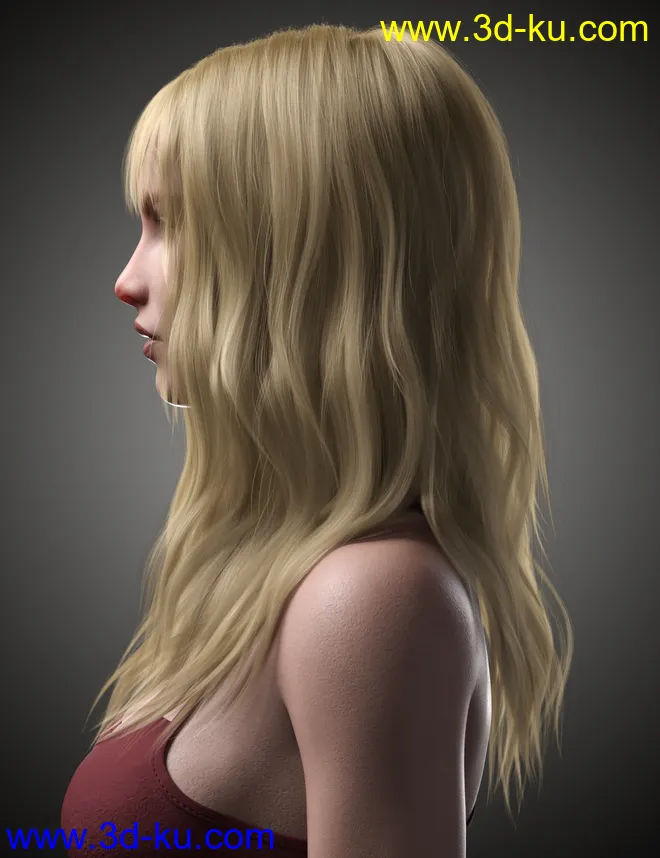 Flora Hair For Genesis 8 and 8.1 Female模型的图片7