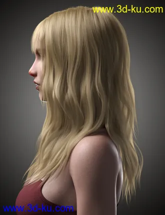 3D打印模型Flora Hair For Genesis 8 and 8.1 Female的图片