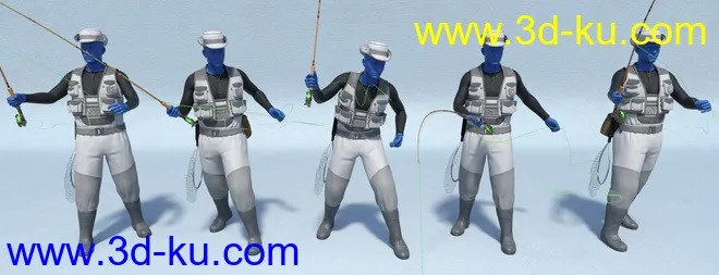 Fly Fishing Poses for Genesis 8 Males模型的图片3