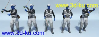 3D打印模型Fly Fishing Poses for Genesis 8 Males的图片
