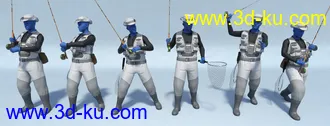 3D打印模型Fly Fishing Poses for Genesis 8 Males的图片