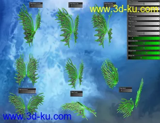 3D打印模型Fractal Fairy Wings的图片
