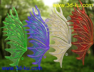 3D打印模型Fractal Fairy Wings的图片