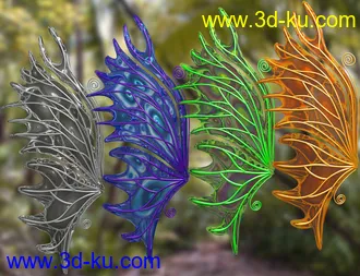 3D打印模型Fractal Fairy Wings的图片