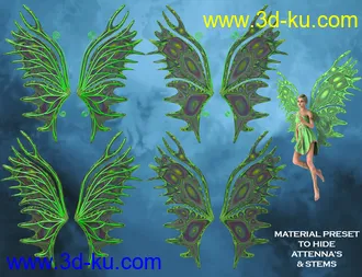 3D打印模型Fractal Fairy Wings的图片