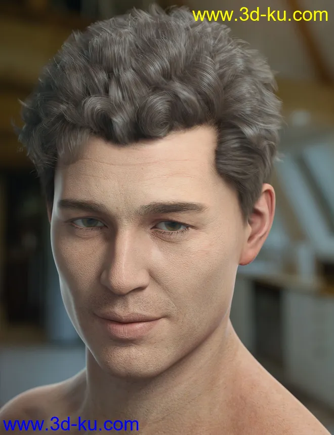 Frankie Hair for Genesis 8模型的图片1