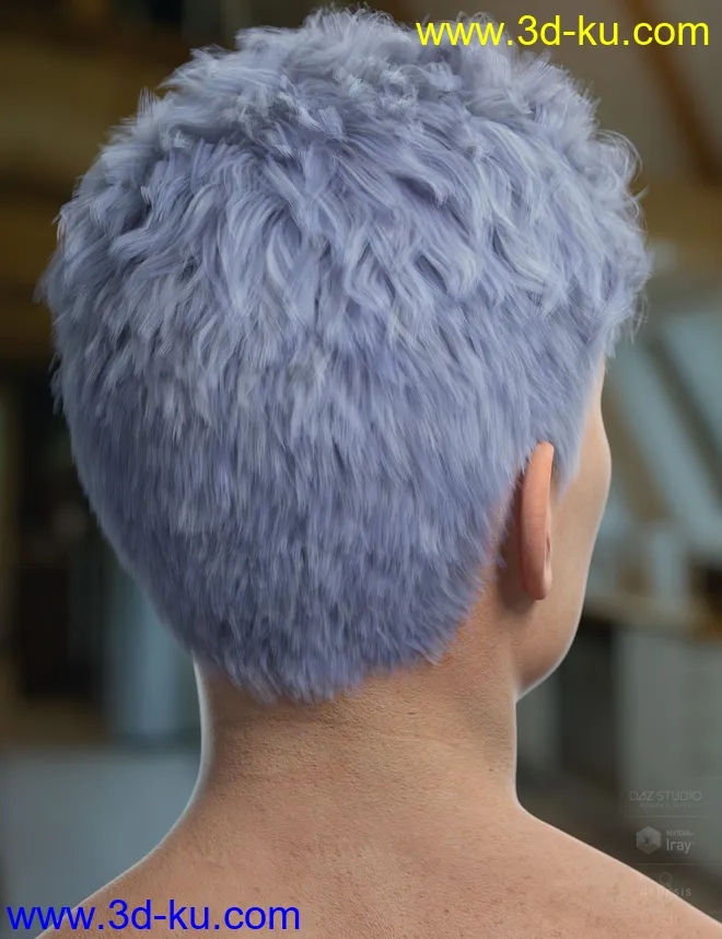 Frankie Hair for Genesis 8模型的图片7